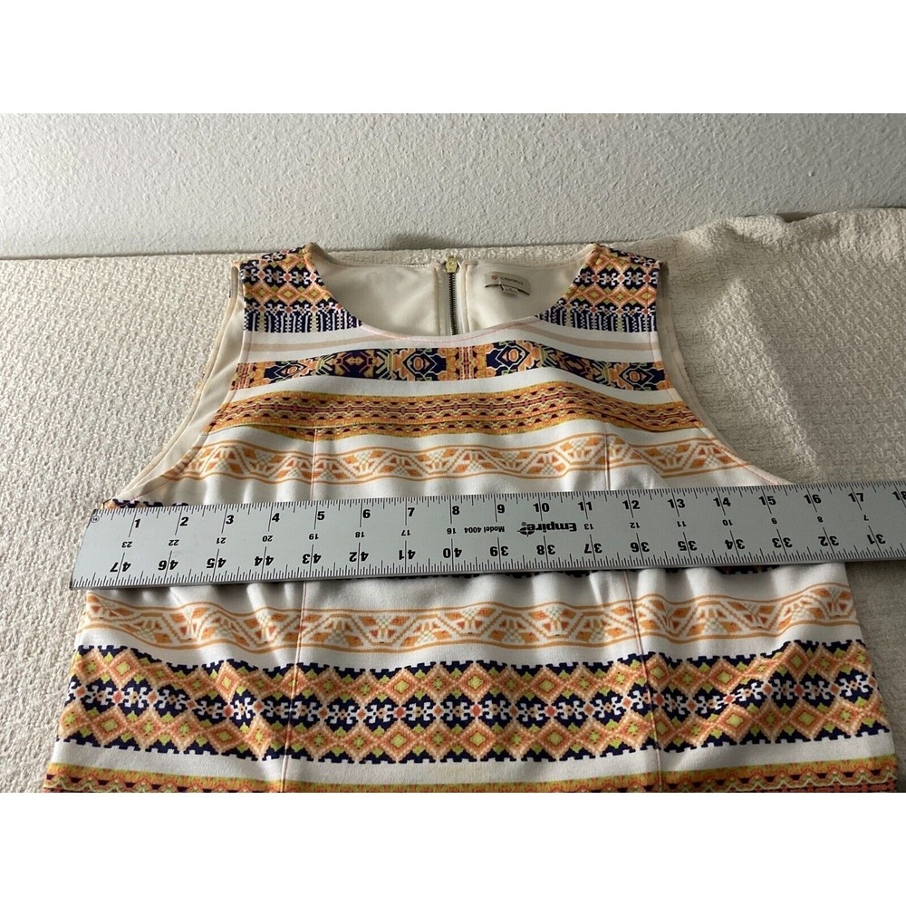 Cremieux Women Size 4 Geometric Medallion Print Sleeveless Sheath Dress Multi - Picture 7 of 14